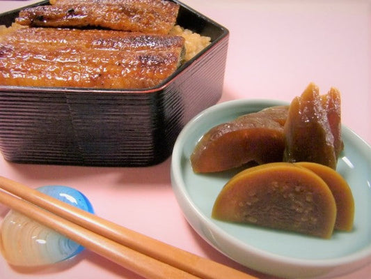 夏【土用、丑の日】うなぎ　と「田中長奈良漬店」の　都錦味淋漬